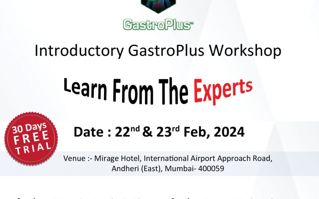 Introductory GastroPlus Workshop 2024
