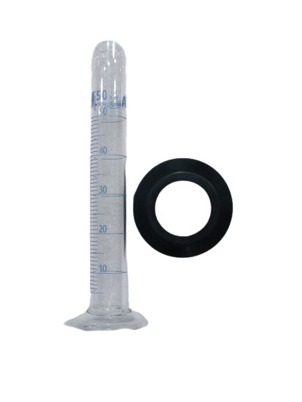 ETD-1020 Measuring Cylinder 50 ml Class A with Certificate and Adapter